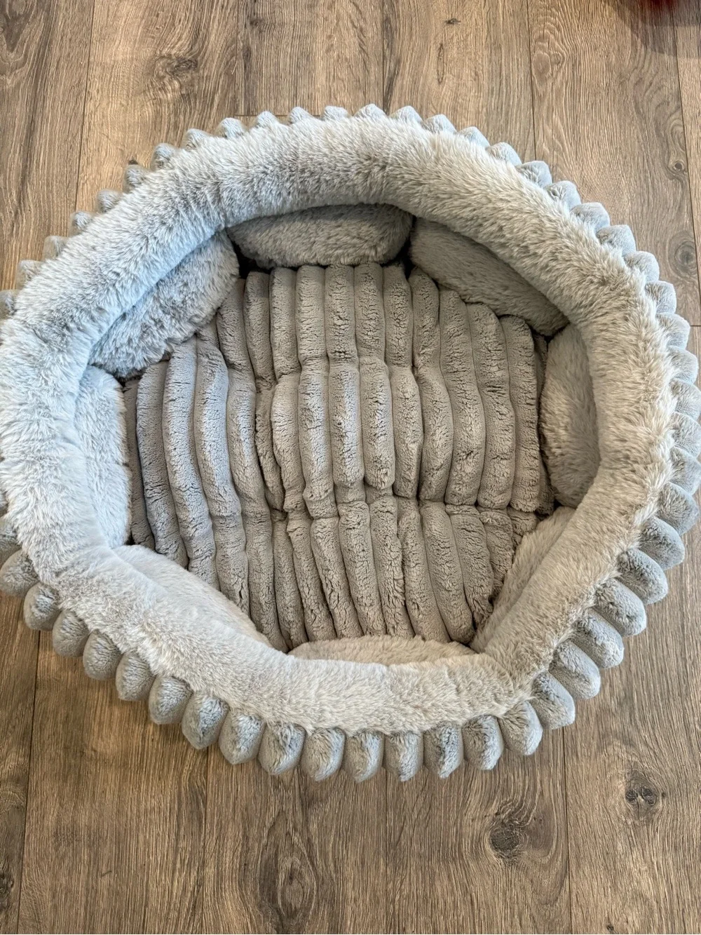 Balance Washable Round Plush Faux Fur Pet Bed Cat / Small Dog
